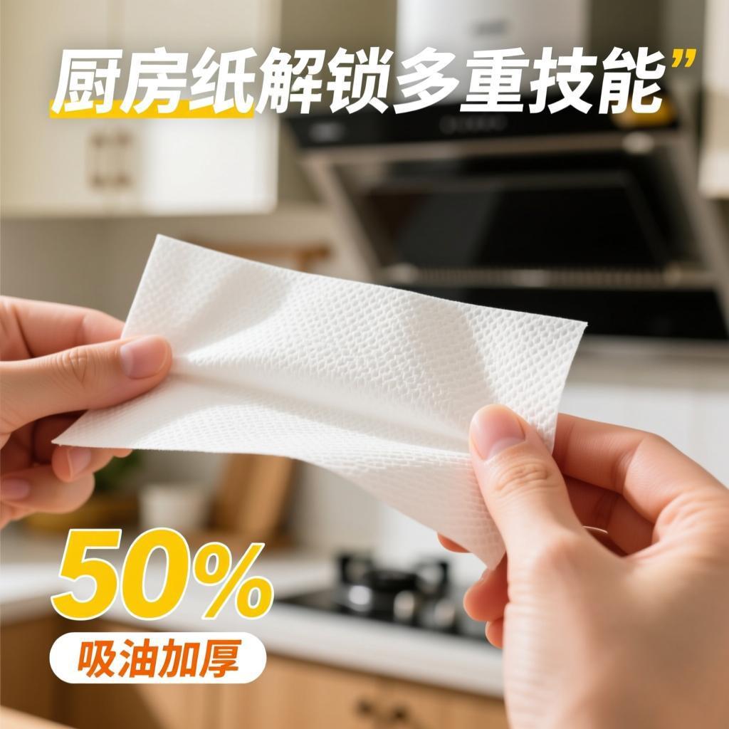 Kitchen Tissue Unlocks Multiple Functions, 50% of Consumers Willing to Pay Premium for "Oil-Absorbing and Thickened" Features